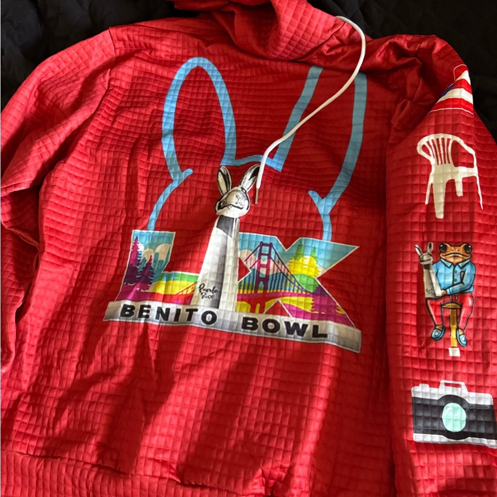 Super Bowl bad bunny hoodie red - Picture 4 of 5